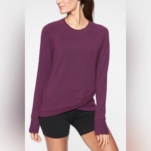 Athleta Serenity Criss Cross Sweatshirt Top Size XS
